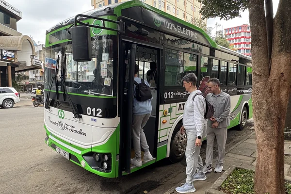 Cruise around Nairobi in an electric bus